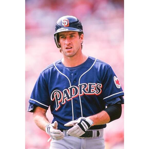 San Diego Padres 1997-1998 Russell DIAMOND jersey 44 M navy orange MLB vintage - Picture 9 of 15